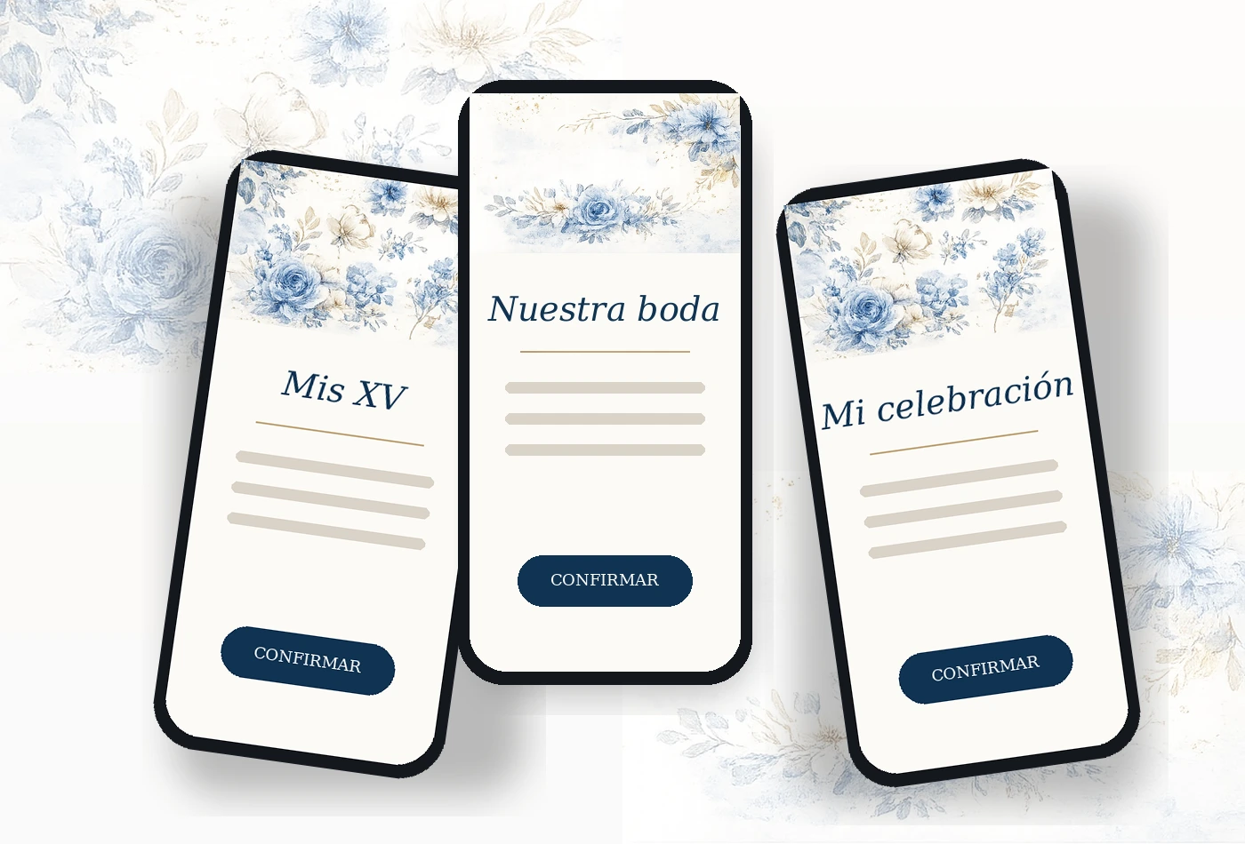 Muestras de invitaciones digitales IZEL